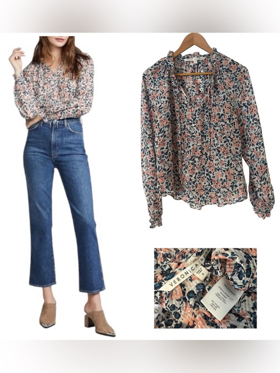Veronica Beard Tops - Veronica Beard Antonette Silk Floral Blouse